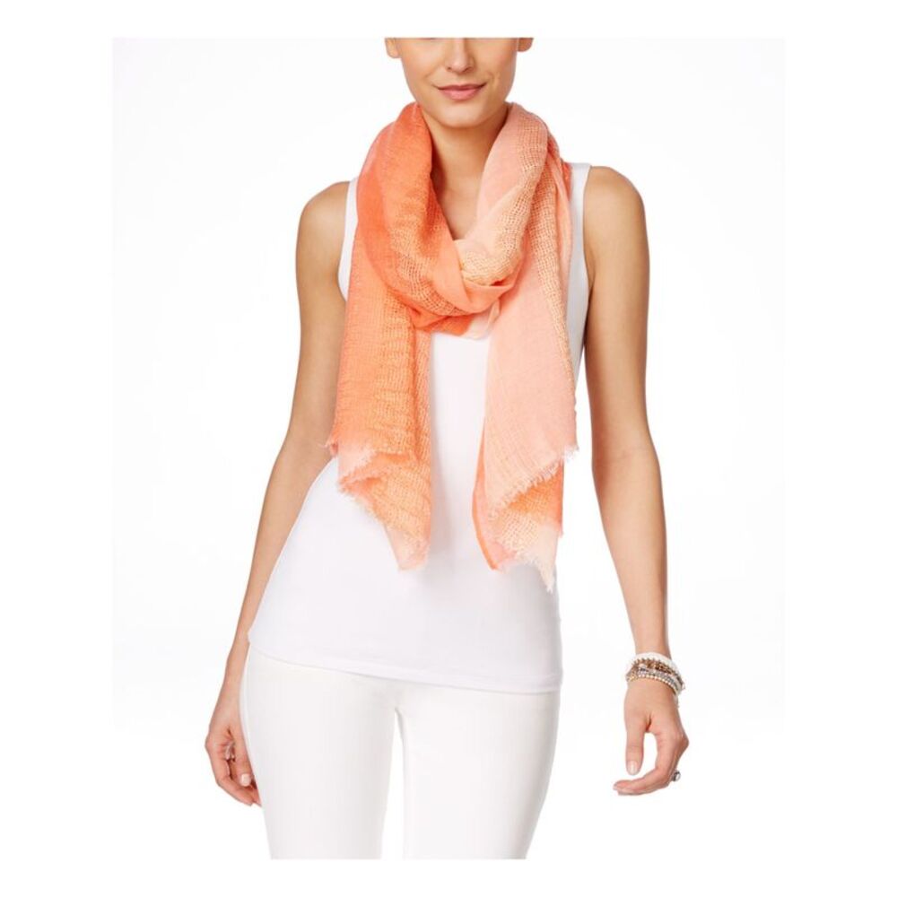 INC Womens Coral Lightweight Scarf